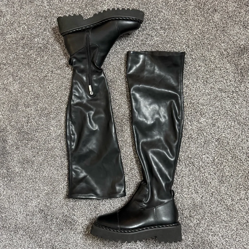 Vince Camuto Melleya Faux Leather Over the Knee Boot size 6.5
